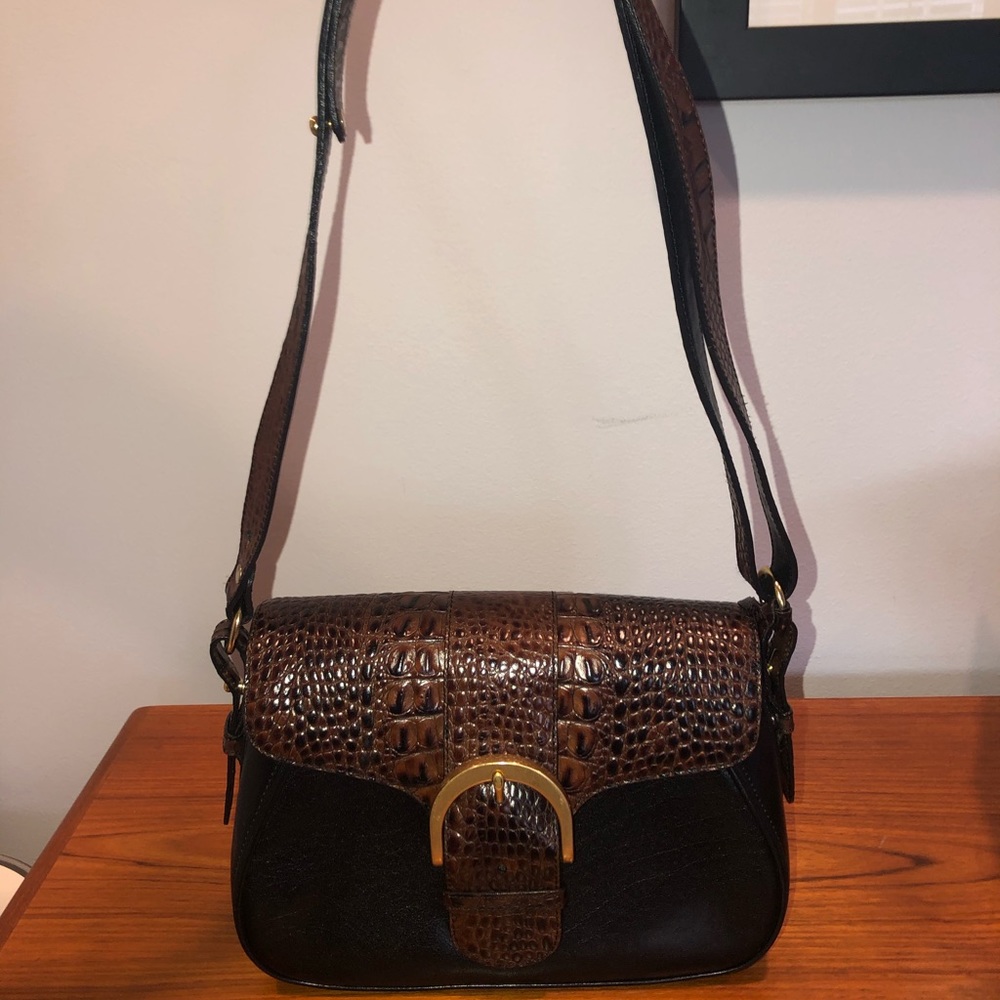 Authentic Vintage Brahmin Croc Leather Bag